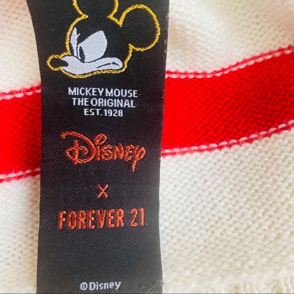 Disney Forever 21 Mickey Mouse Sweater Red White Black Sz S - Picture 9 of 12